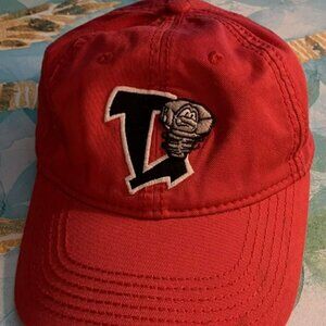 Lansing Lugnuts Red Baseball Cap OC Sports Adult Adjustable Minor League OS